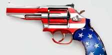 guns red white and blue reduced size